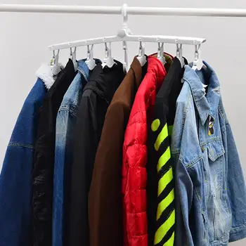 

Creative Family Storage Support Folding Clothes Hanger Rotating Non-Slip Clothes Hanger Magic Hanger