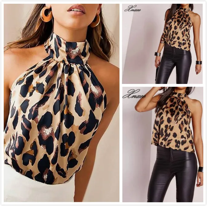 Women Blouses Sexy Leopard Print Ladies Shirts And Tops Halter Blouse Sexy Sleeveless Tops Womens Clothing Summer Female Blouses Women Blouses Sexy Leopard Print Ladies Shirts And Tops Halter Blouse Sexy Sleeveless Tops Womens Clothing Summer Female Blouses