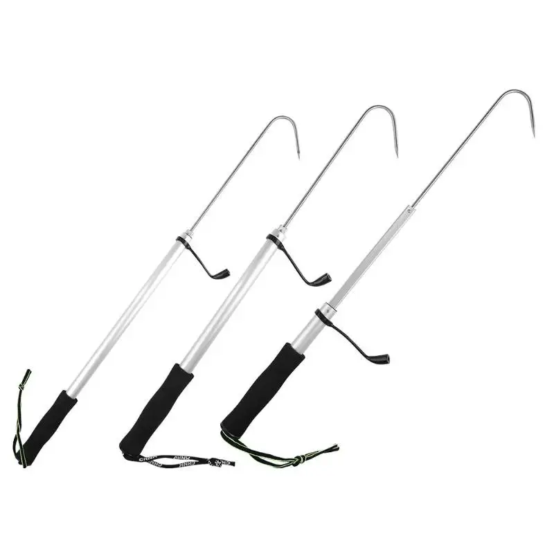 

Stainless Steel Fish Grip Flexible Fishing Gaff Grip Holder Spear Hook Fishing Gripper 60cm/90cm/120cm Random Color