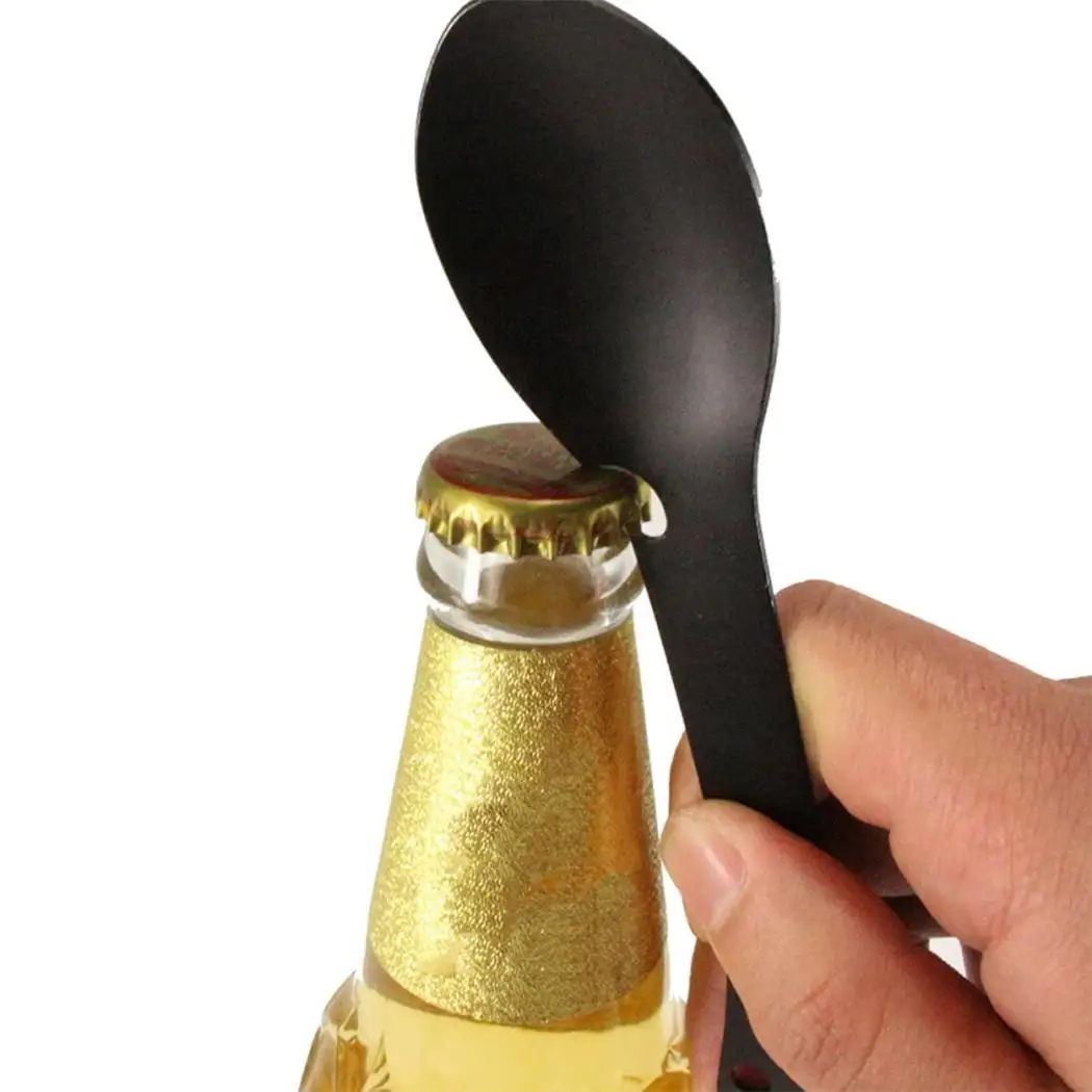 

Multi-function Portable Outdoor Camping Picnic titanium Spoon Tableware titanium Fork Ultralight pure titanium Spork