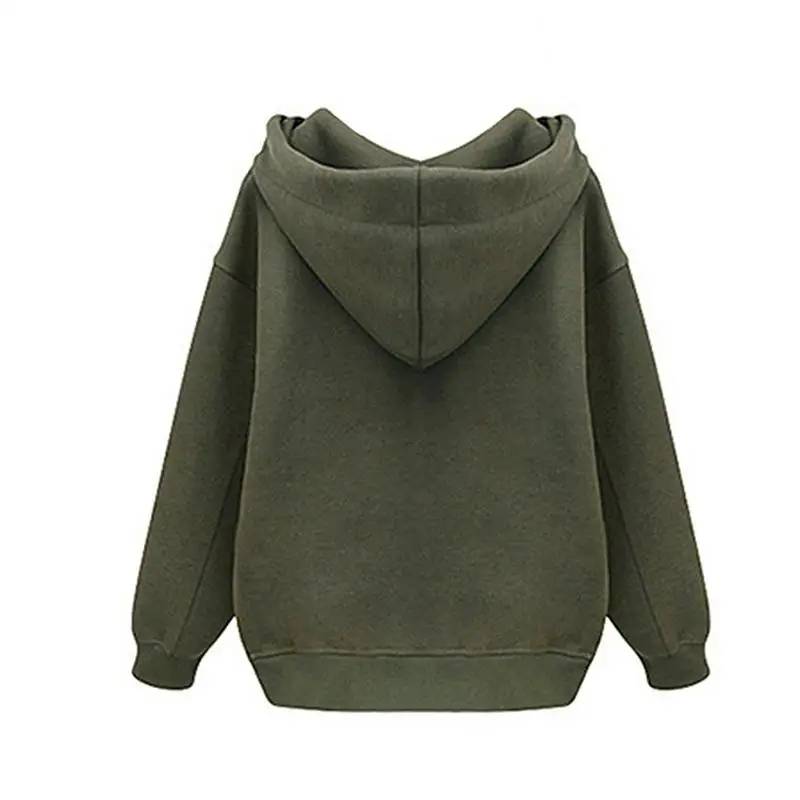 Autumn Fashion Pullover Hoodies Women Loose Plus Thickening Warm Long Sleeved Casual Simple Soft Solid Color Hoodie Tops Newly Autumn Fashion Pullover Hoodies Women Loose Plus Thickening Warm Long Sleeved Casual Simple Soft Solid Color Hoodie Tops Newly