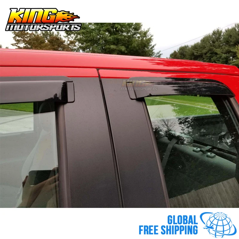 Подходит для 04 14 Ford F150 Supercab увеличенная кабинка акриловые оконные козырьки 4 шт. в