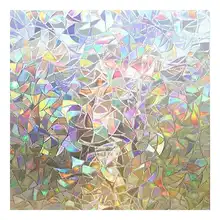 3D без клея статические декоративные уединенные оконные пленки для стекла не-клей контроль тепла анти-УФ 23,6 дюйма. От 78.7In.(60X200 см