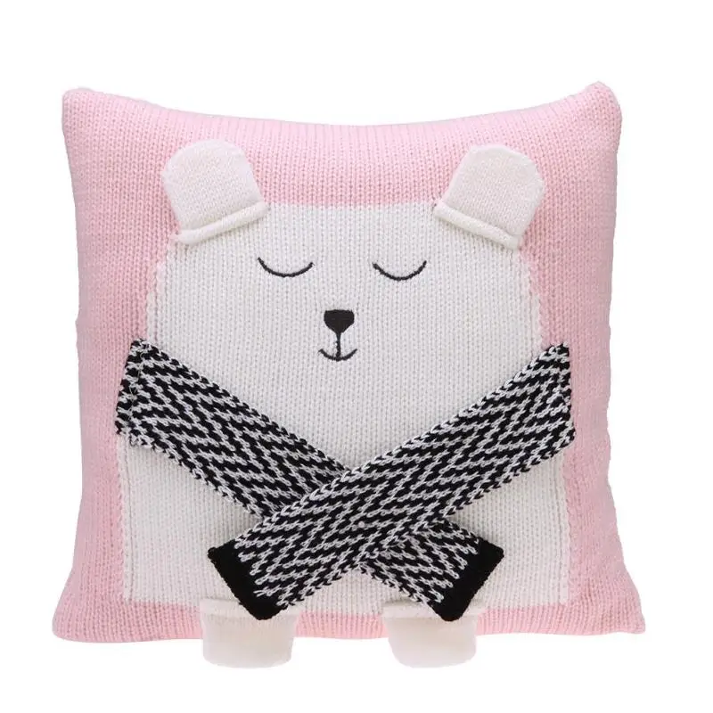 Lovely Chair Seat Cushion Cover Cartoon 3D Bear Knitted Kids Baby Sofa Bed Decorative Pillowcase Photography Props Lovely Chair Seat Cushion Cover Cartoon 3D Bear Knitted Kids Baby Sofa Bed Decorative Pillowcase Photography Props
