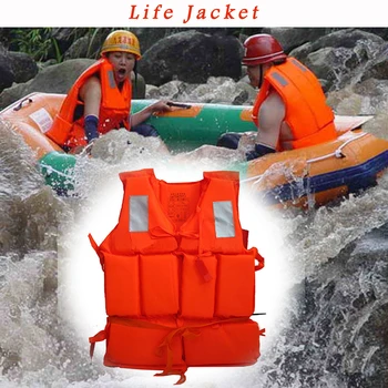 

Adult Survival Jacket with Whistle Professional Life Jacket Foam Vest Survival Suit for Water Sports Swimming Drifting Fishing