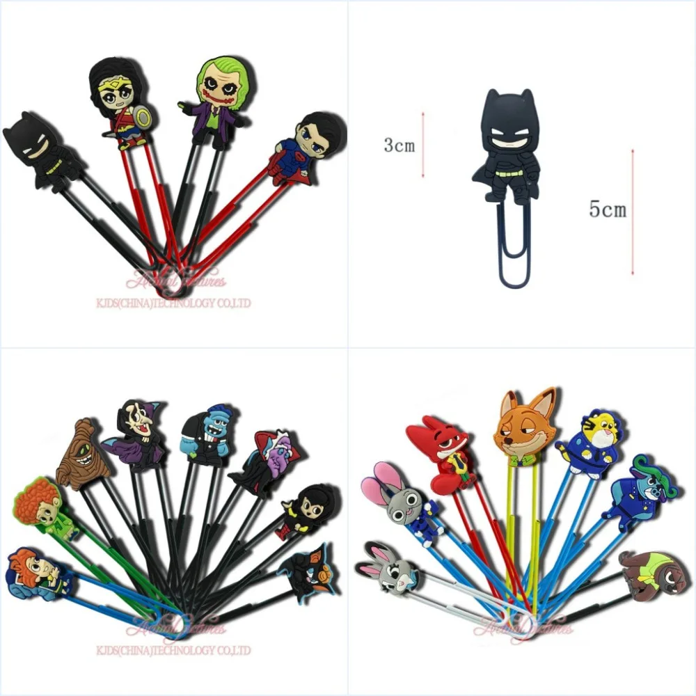 

4-8pcs Cartoon Image Cute Bookmarks for Kids Hotel Transylvania&Zootopia&Batman vs Superman Paper Clips in Office School Gift