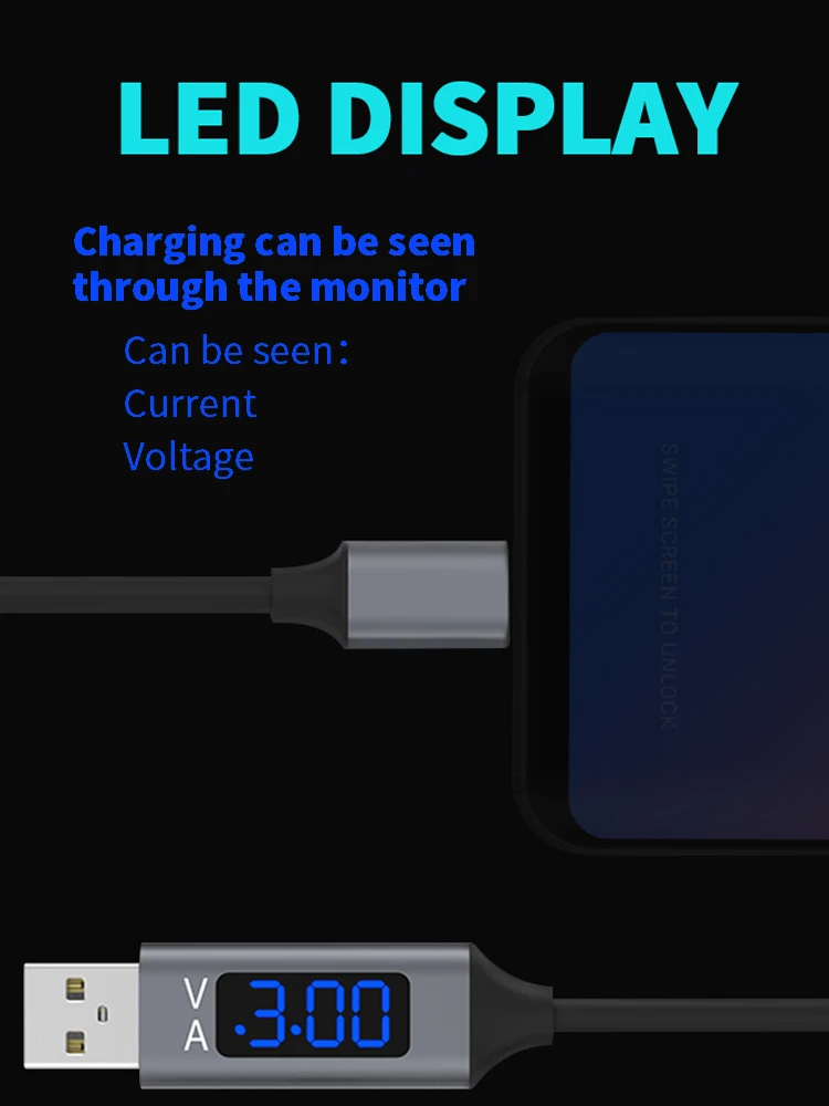 Кабель для зарядки телефона type C, 3 А, Micro USB, быстрое зарядное устройство, USB type C, умный кабель для синхронизации данных для iPhone, Xiaomi, для мобильного телефона samsung