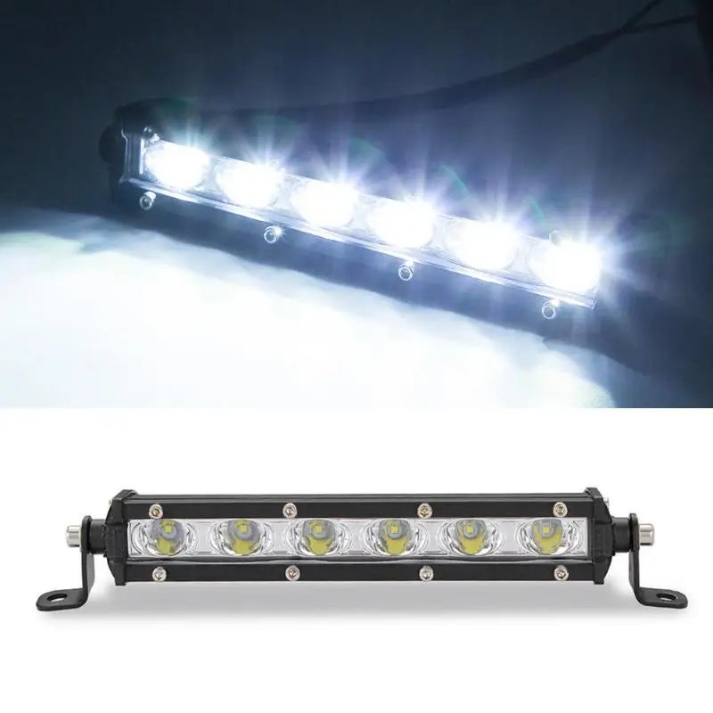 

8 inch 18W LED Work Light Bar Ultra Thin Waterproof Off-road Boat Car Tractor Truck Driving Lamp Spotlight