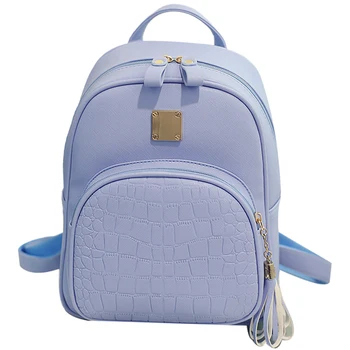 

Coofit Mini Female Korean Backpack Fashion Crocodile Pattern Embossed School Bags For Girls Casual waterproof bagpacks bag cute