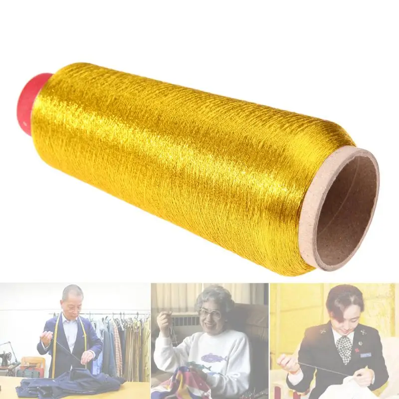 3000 м Золотая/серебряная компьютерная вышивка крестиком, нить для шитья, текстильная металлическая пряжа, тканая линия для вышивки