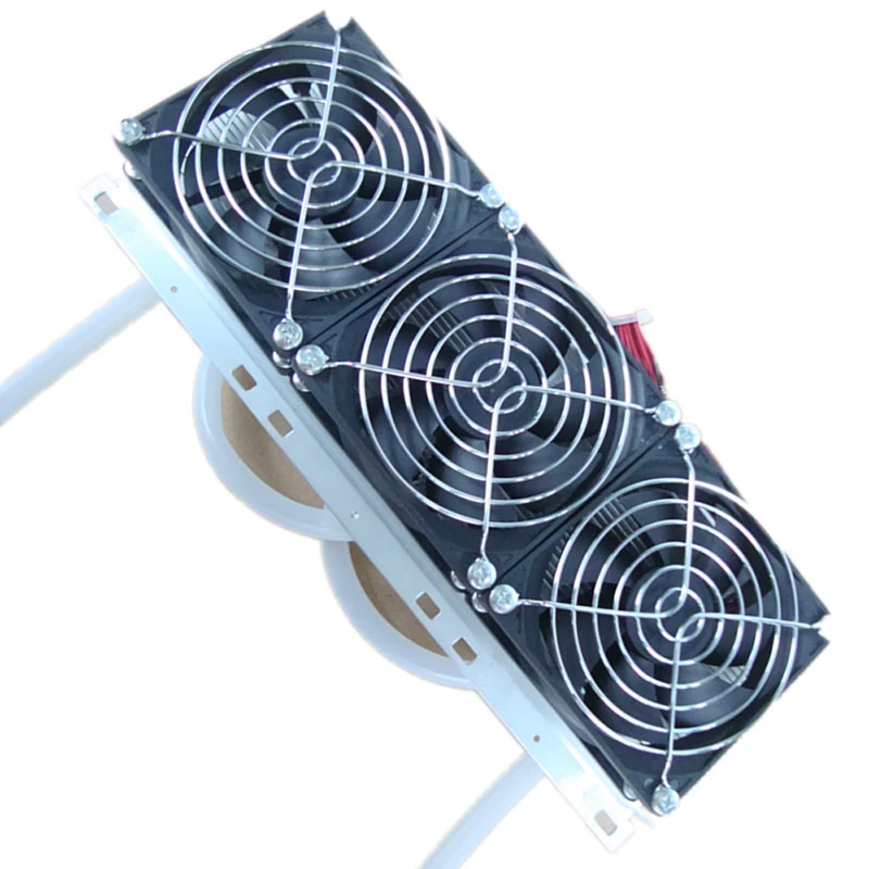 

DC12V Semiconductor Refrigeration Radiator Thermoelectric 3 Cooling Fan Device #