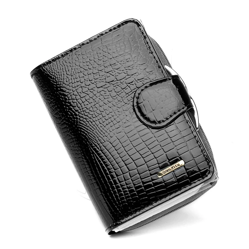 

Multi-Card Patent Leather Wallet Female Short Leather Zipper Buckle Ladies Wallet Wallet Snake Pattern Fashion Wallet