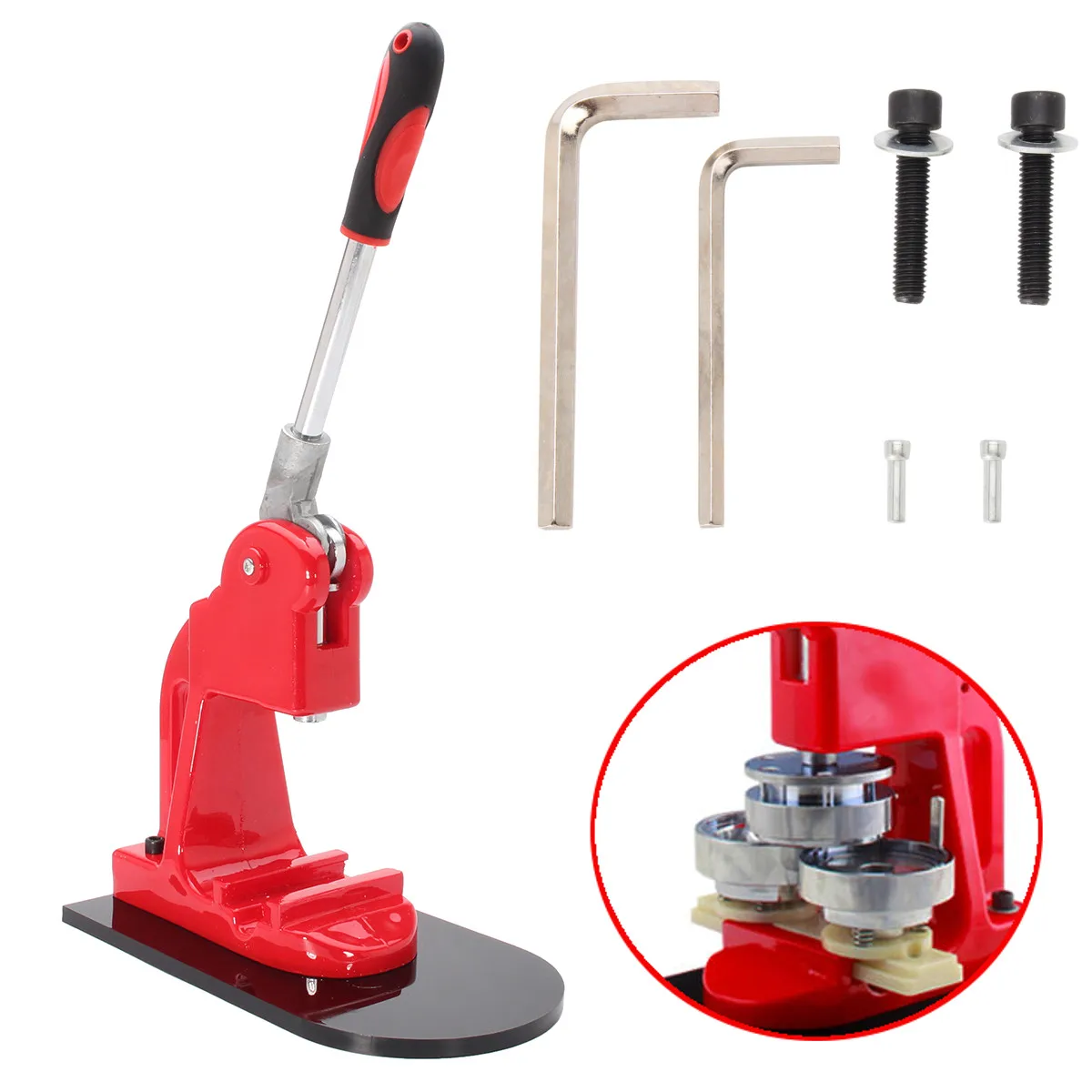 

58MM Aluminum Round Mold Mold Tools Desktop Cutter Badge Machine Button Maker Badge Making Machine Button Maker Machine