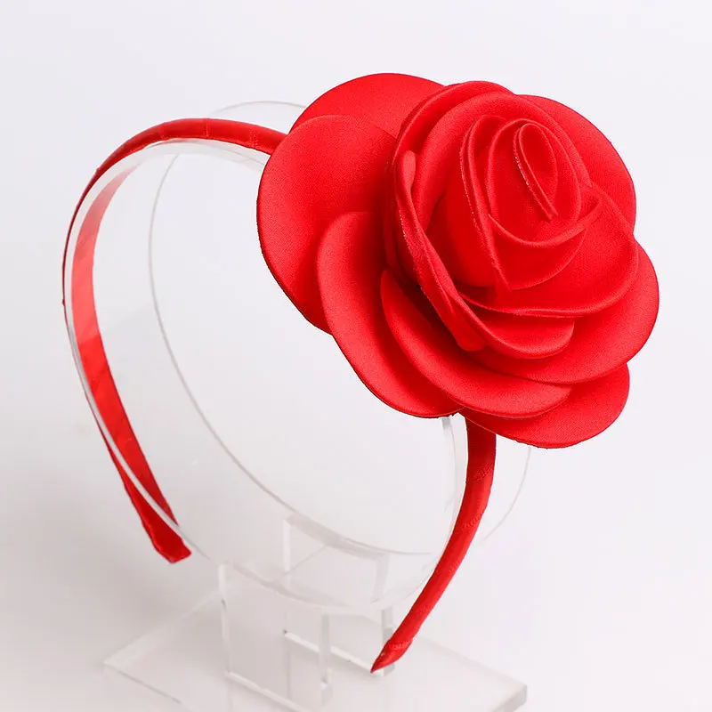 #70626 2019 New Flower Bezel Hair Bands 3D Rose Ha...