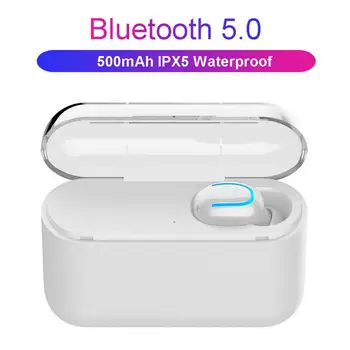 

Wireless Sports Earphones Q32 Bluetooth V5.0 Single Ear Stereo Headset Earbud Cordless Earphone with Charging Bin Drop Shipping