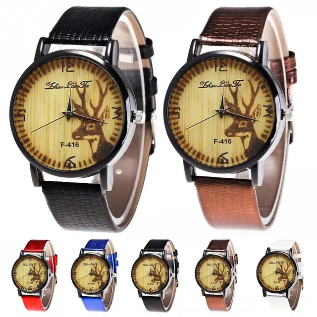 Zhoulianfa Fashionable Elk Pattern PU Leather Strap Quartz Watch Wristwatch Zhoulianfa Fashionable Elk Pattern PU Leather Strap Quartz Watch Wristwatch