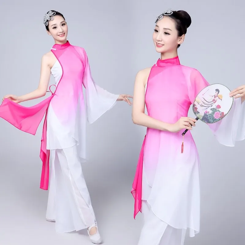 Chinese traditional women's dance costumes folk dance children's clothing Yangko girls children's dresses female Acura clothing