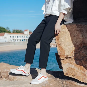 

Men's Casual Pants 2019 Spring New Fashion Urban Business Casual Straight Trousers Youth Popular Casual Pants Youth Casual Pants