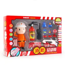 Пожарно-спасательный имитационный набор игрушек оборудование для моделирования инженерный автомобиль Дети Раннее Образование