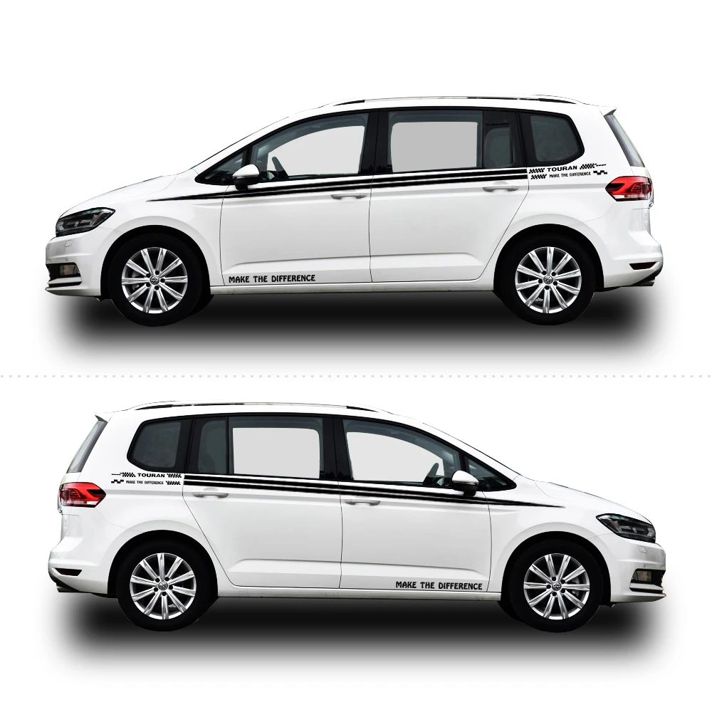 Авто аксессуары боковая наклейка на кузов автомобиля наклейки для Volkswagen VW Touran DIY