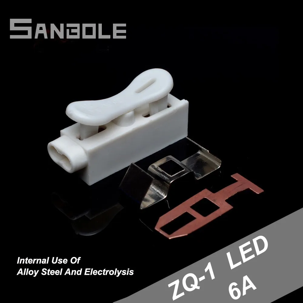

Splice Terminal ZQ-1 Fast Connection Led Lamps And Lanterns Press Type Wire Connect 1P 6A white Plug-in (100PCS)