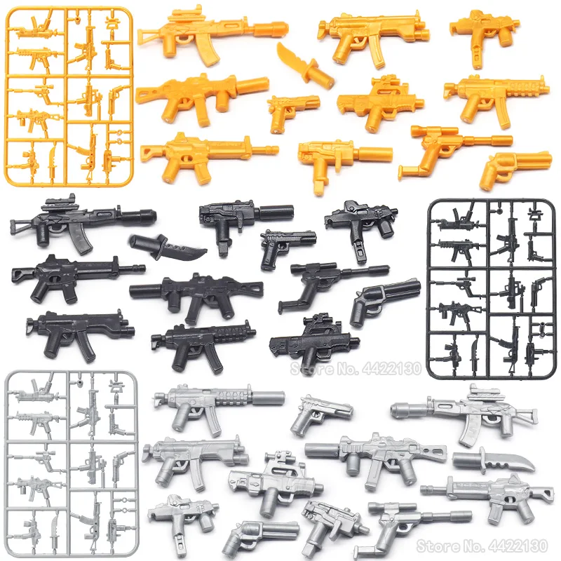 

Firearms Army Weapons Series Building Blocks Special Forces Dedicated Military WW2 Figures Matching Pubg Toy With Legoinglys