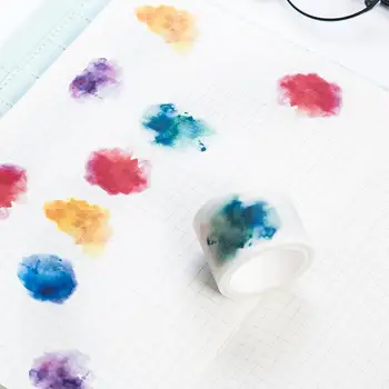 

3CM Wide Water t12 Halo Dyeing t12ful Creative Cute Masking Decoration Adhesive Stikcer Washi Tape