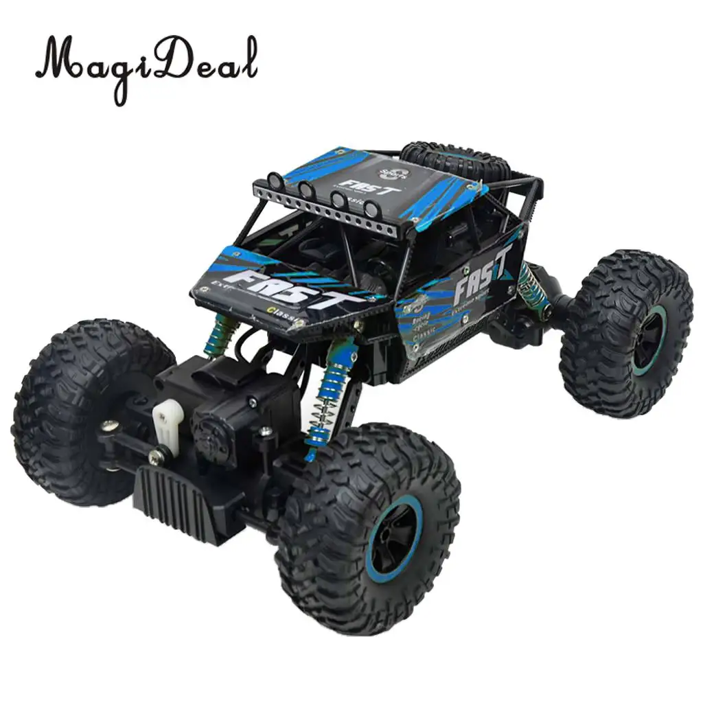 

1/18 scale 2.4Ghz Remote Control RC 4WD Off-road Car Truck Rock Crawler Buggy Car Electronic Toy Xmas Gifts - Blue