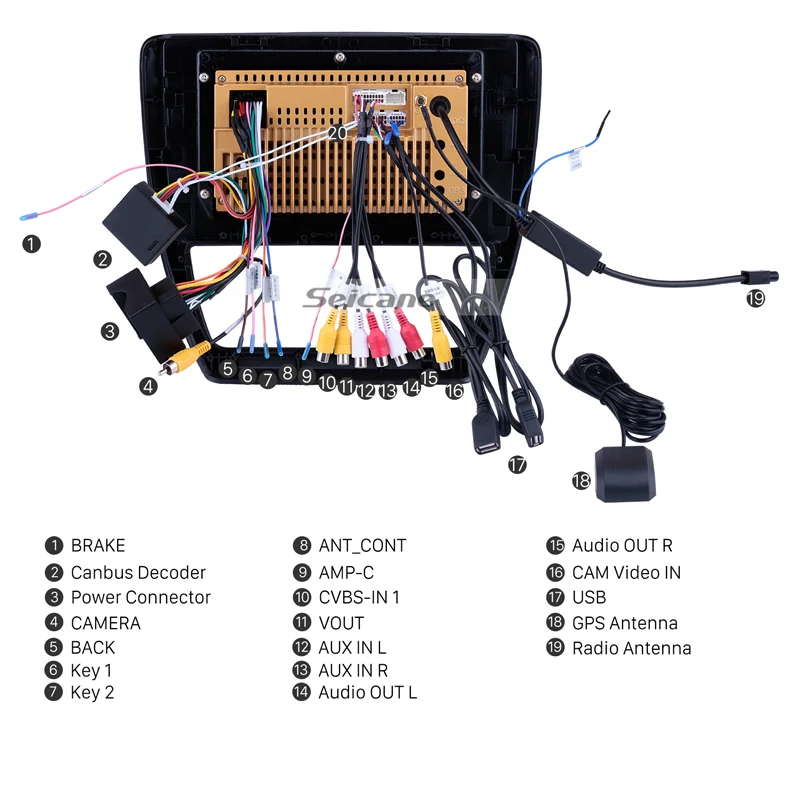 Flash Deal Seicane 2Din Android 8.1 Car Radio Audio GPS Navi Stereo Wifi Multimedia Player Head Unit For 2012-2015 VW Volkswagen SAGITAR 4