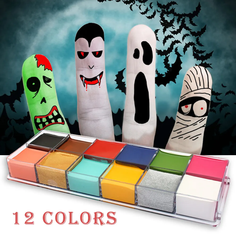 رسم على الوجه الجسم المكياج الفن الوشم اللوحة الرسم الصباغ غير سامة النفط الطلاء عيد الميلاد زي حفلة تنكرية الشيطان المشجعين الجمال رسم على الوجه الجسم المكياج الفن الوشم اللوحة الرسم الصباغ غير سامة النفط الطلاء عيد الميلاد زي حفلة تنكرية الشيطان المشجعين الجمال