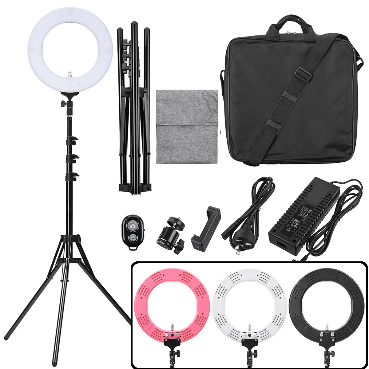

14'' 5500K Fill Light Dimmable LED Ring Tripod Camera Adjustable Selfie Lamp Makeup Mirror Photo Studio Photographic Lighting