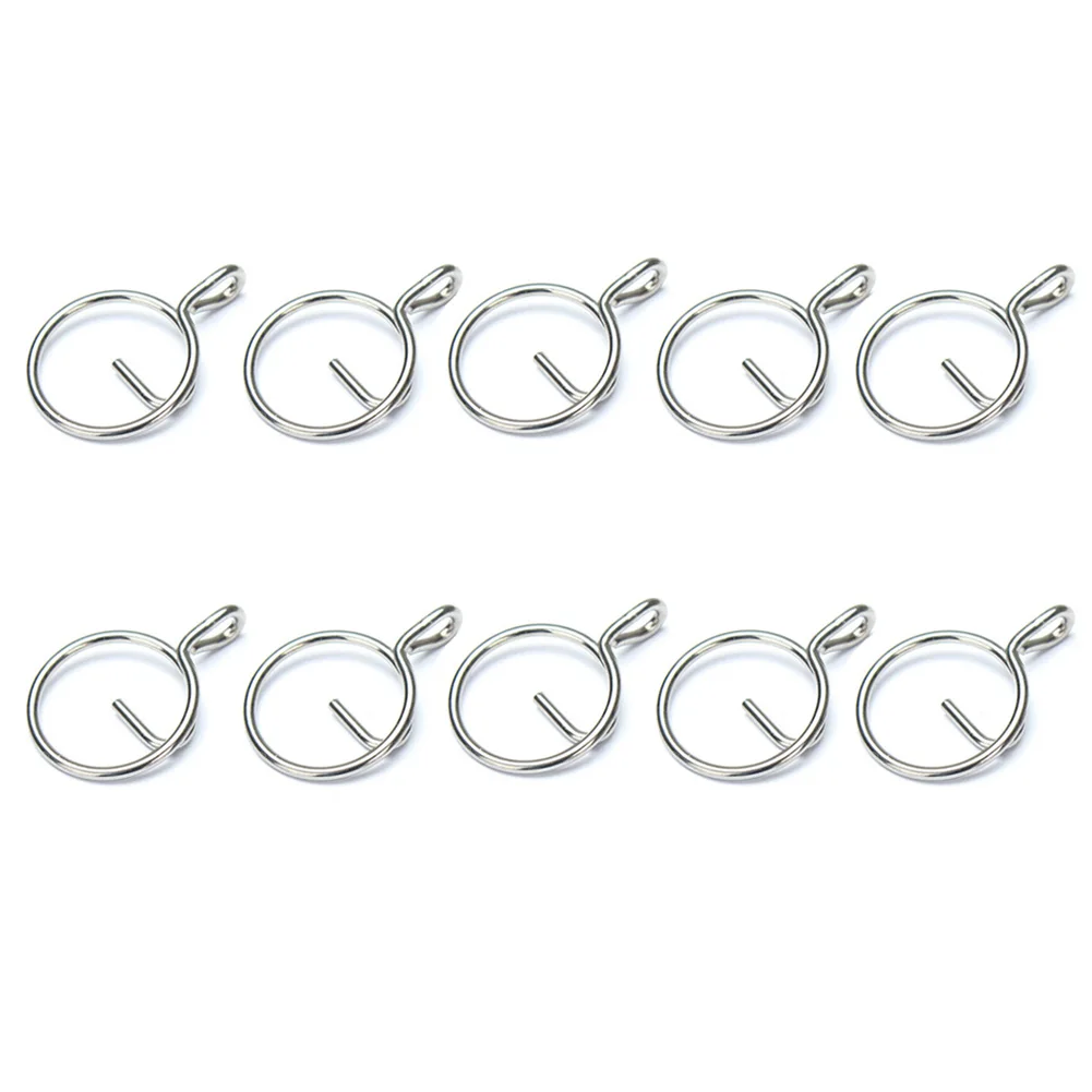 

10 pieces G Shaped Stainless Steel EDC Hooks Keychain Quick Release Keyring Tool To Protect Nails Practical Key Chain