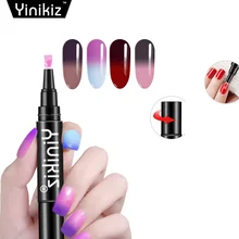 Yinikiz горячий термальный Гель-лак для ногтей, ручка, меняющая температуру, замочить от УФ-геля, маникюрный лак, лак для ногтей, цветная ручка