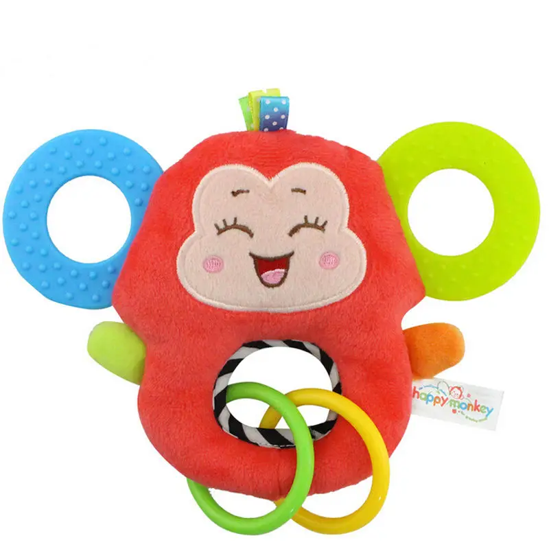 

Pudcoco Monkey Giraffe Animal Stuffed Doll Soft Plush Toy Newborn Baby Kids Infant Toy Baby Rattles