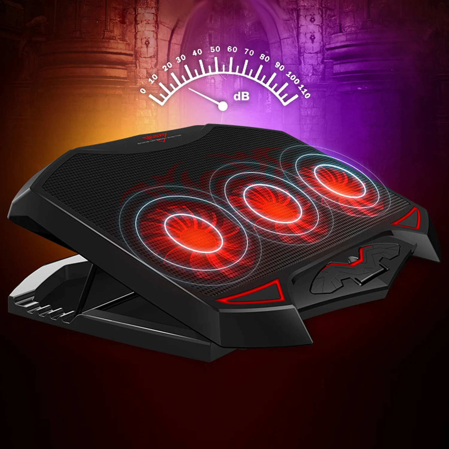 

Besegad Portable Laptop USB Cooling Pad Stand Cooler with 3 Fans Adjustable Speed for 12-17 Inch Laptop Notebook for office