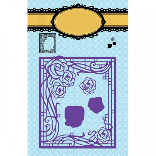 

Art Nouveau Rose Window Frame 133*110mm Metal Cutting Dies Scrapbooking Album for DIY Photo Card Craft Embossing Die New 2019