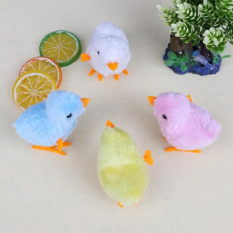 

Kids Clockwork Wind Up Hopping Toy Chick Christmas Stocking Filler Animal Toys For Children Christmas Gift Random Color