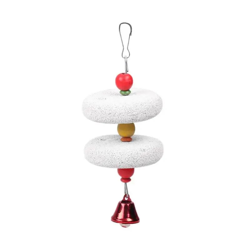 

Parrot Birds Toys Chinchilla Squirrels Minerals Stone Bell Pet Molar Toy Pet Supplies