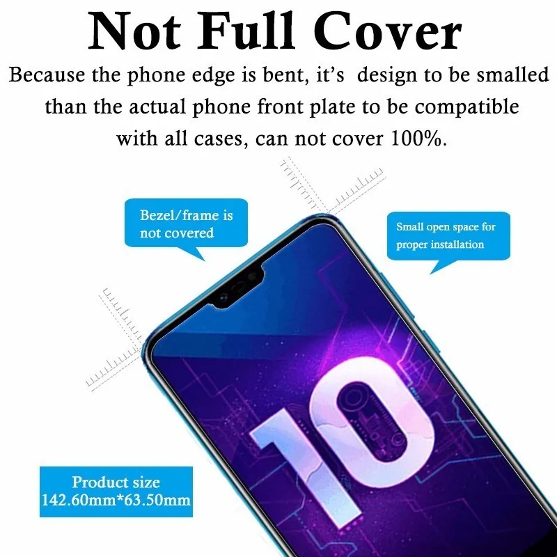2.5D 9H Защитное стекло для телефона Huawei Honor 10 9 8 7 6 7X закаленное Защита экрана Lite Note