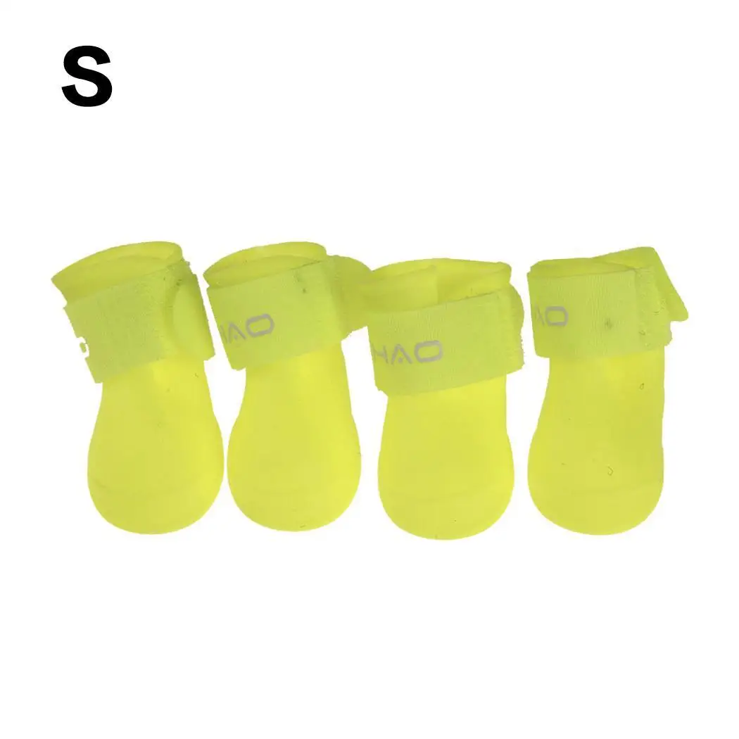 

Rubber Dog Waterproof Rain Boots Pet Anti Slip Protective Shoes Casual Booties Comfortable and durable Solid