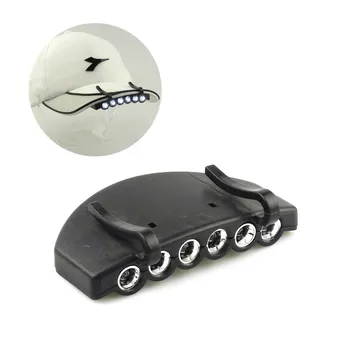 

YHINT 6 LED headlamp clip Hat head torch led flashlight light Lamp Cap Headlights for Night Fishing CR2032 battery headlight