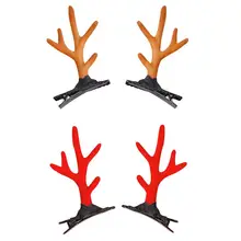 4 шт. заколки для волос милые модные Рождественские рога заколки аксессуары для волос головной убор для девочек-подростков женщин