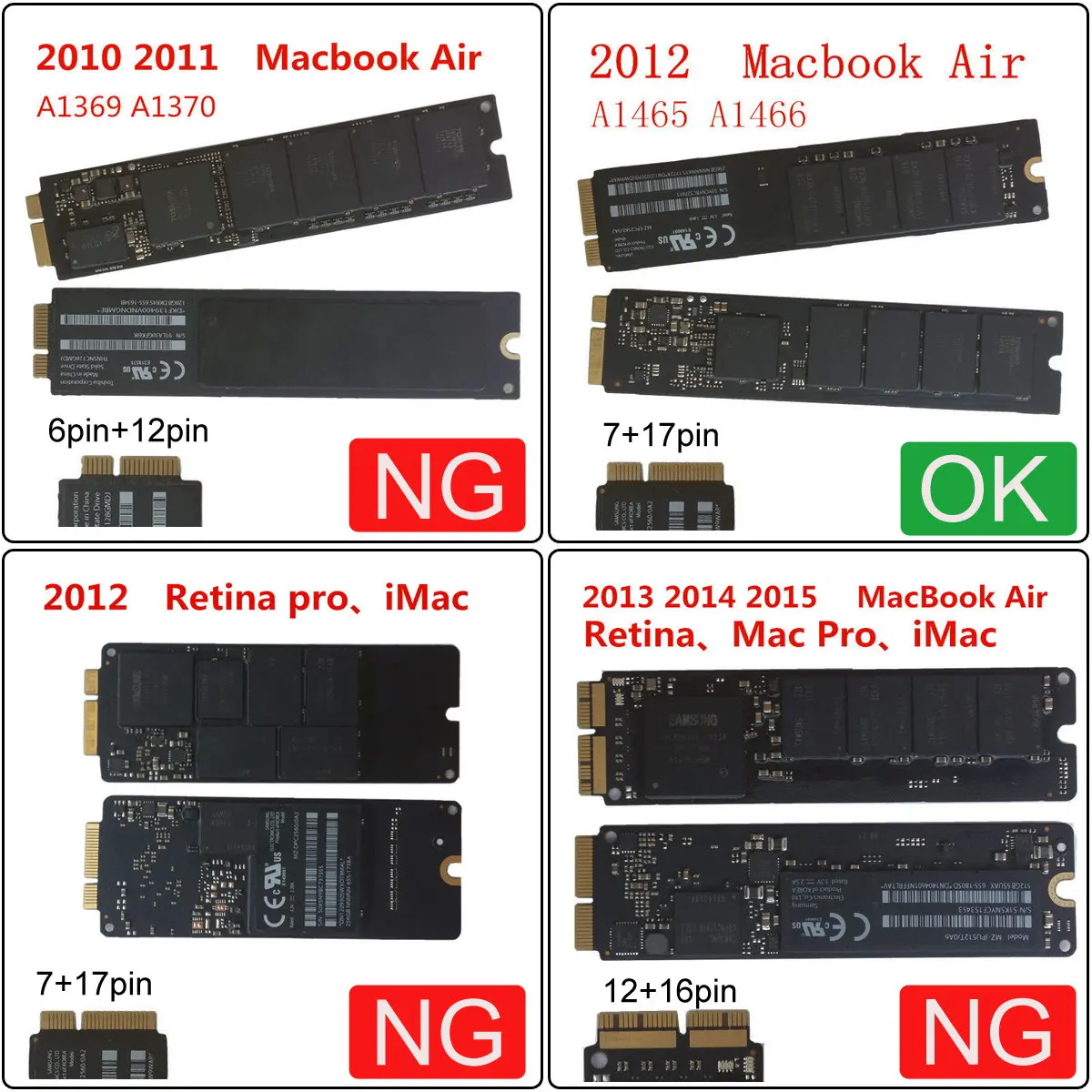 USB 3 0 штекер к 17 + 7pin SSD HDD картридж для Mac Book AIR A1465 A1466 MD223 MD224 MD231 MD213 MD232|Компьютерные