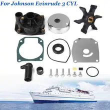 Комплект для ремонта крыльчатки водяного насоса часть крыльчатки пластины из нержавеющей стали болты для Джонсона Evinrude 3 CYL комплект