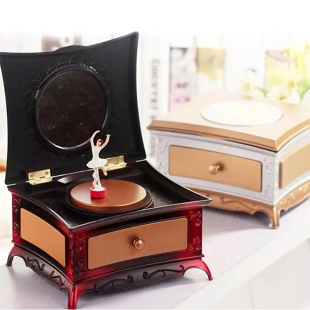 Augkun 1pc Rotating Storage Music Box Clical Dressing Table Augkun 1pc Rotating Storage Music Box Clical Dressing Table Creative Jewelry With Makeup