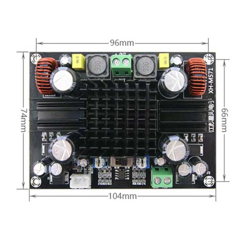Xh-M571 высокомощный сабвуфер аудио цифровой усилитель доска чехол тележка Усилитель Моно 150 Вт