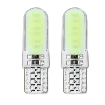 

2PCS T10 W5W LED Car Interior Light Silica Gel COB Waterproof Wedge Light Car Turn Side Light Marker Lamp Parking Bulb