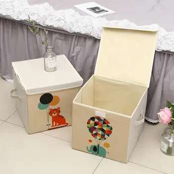

LanLan Animal Folding Storage Box For Kid Toy Organizer Drawer Underwear Storage Book Multi Organizer Boxes With Cover