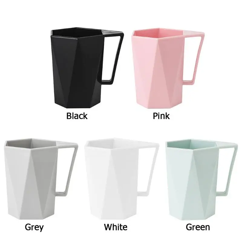 Murah Kreatif Obat Kumur Cangkir Mencuci Cangkir Geometris Kamar Mandi Gelas Mug Pasangan Minuman Susu Sikat Gigi Cangkir