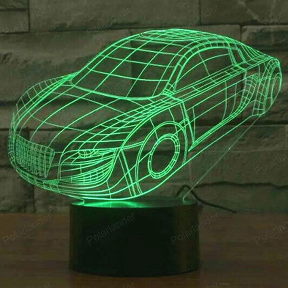 

Can be printed LOGO colorful lamp creative gifts lights 3d lights colorful gradient LED night light Foreign trade car